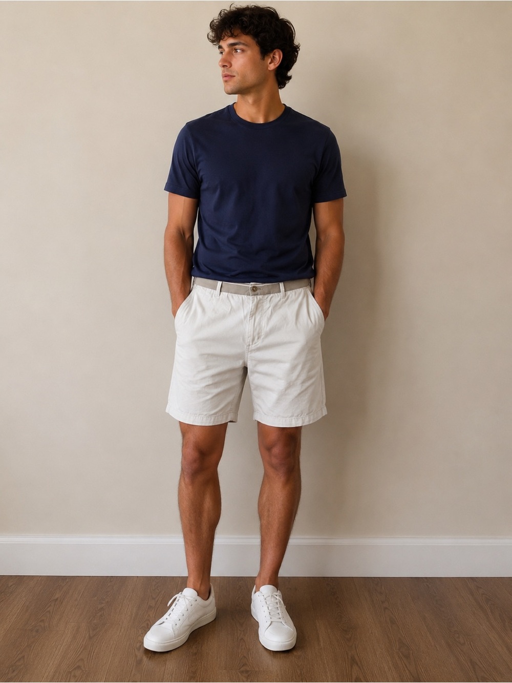 Boss Hugo Boss Stretch regular fit size 32
 White Shorts Tan Waistband